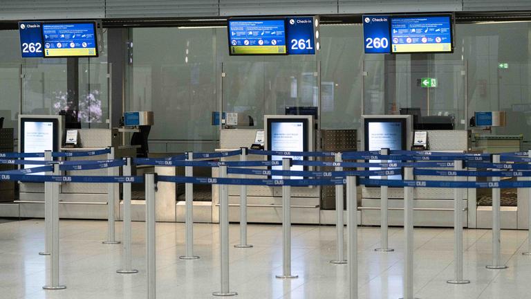 Streik der Lufthansa-Piloten, Leere Check-In Schalter