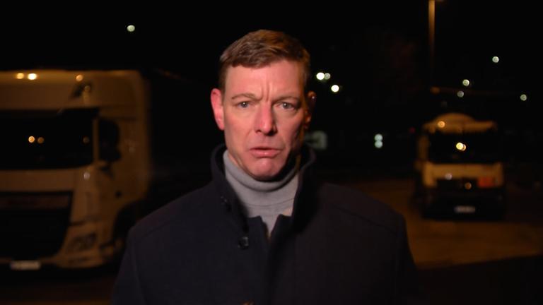 Spediteure "demonstrieren mit den Bauern"