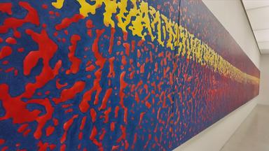 Strich auf Blau von Gerhardt Richter