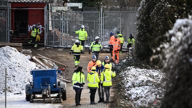 Berlin: Bauarbeiten am Ort des Kabelbrandes.