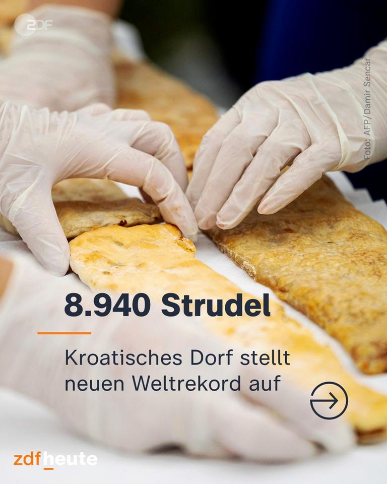 Strudel wird hergestellt.