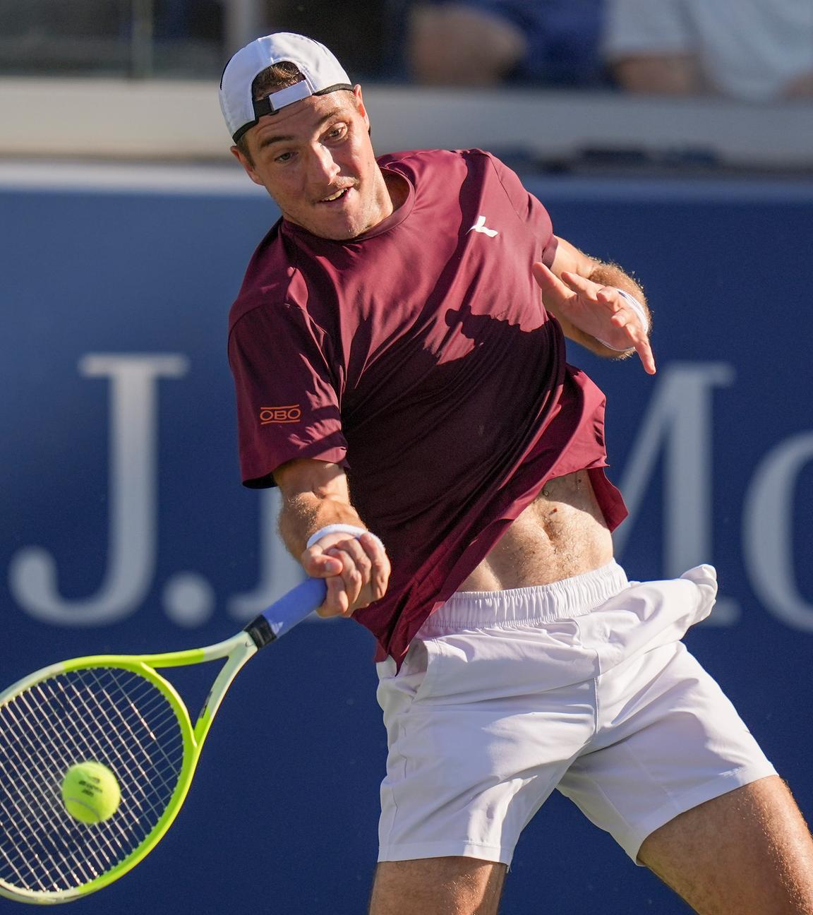 Jan-Lennard Struff in Aktion gegen den US-Amerikaner Frances Tiafoe