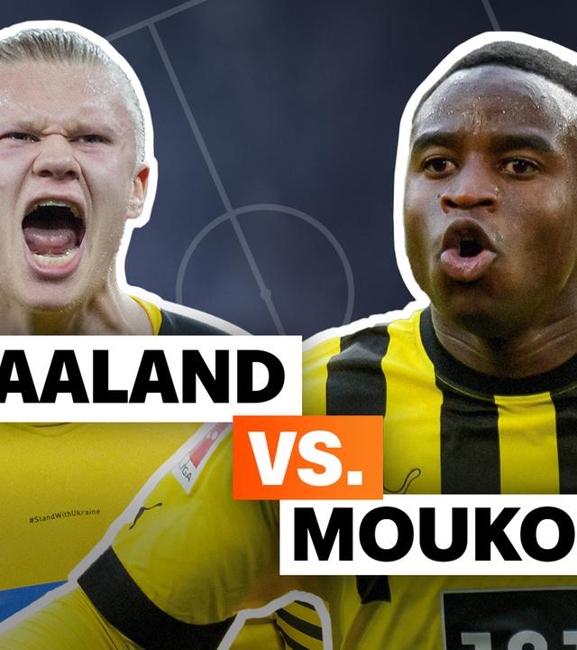 Stürmervergleich Haaland vs Moukoko