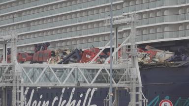 Schäden bei einem Kreuzfahrtschiff