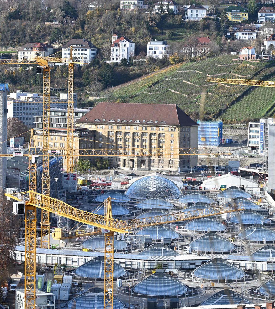 Die Baustelle des Bahnhofs Stuttgart 21