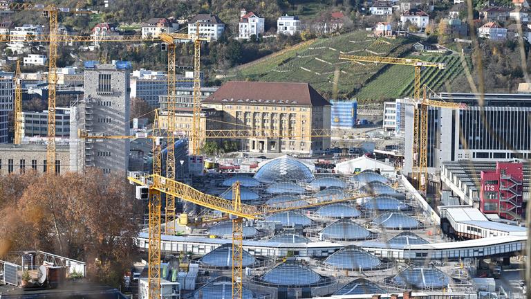 Die Baustelle des Bahnhofs Stuttgart 21