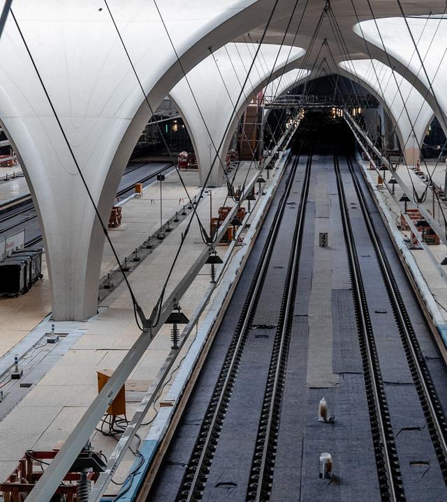 Neue Bahngleise des neuen Stuttgarter Hauptbahnhofs, Stuttgart 21 (Archiv)