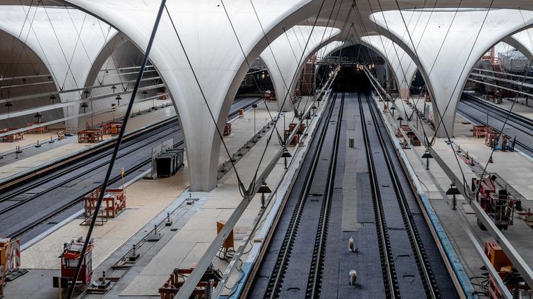 Neue Bahngleise des neuen Stuttgarter Hauptbahnhofs, Stuttgart 21 (Archiv)