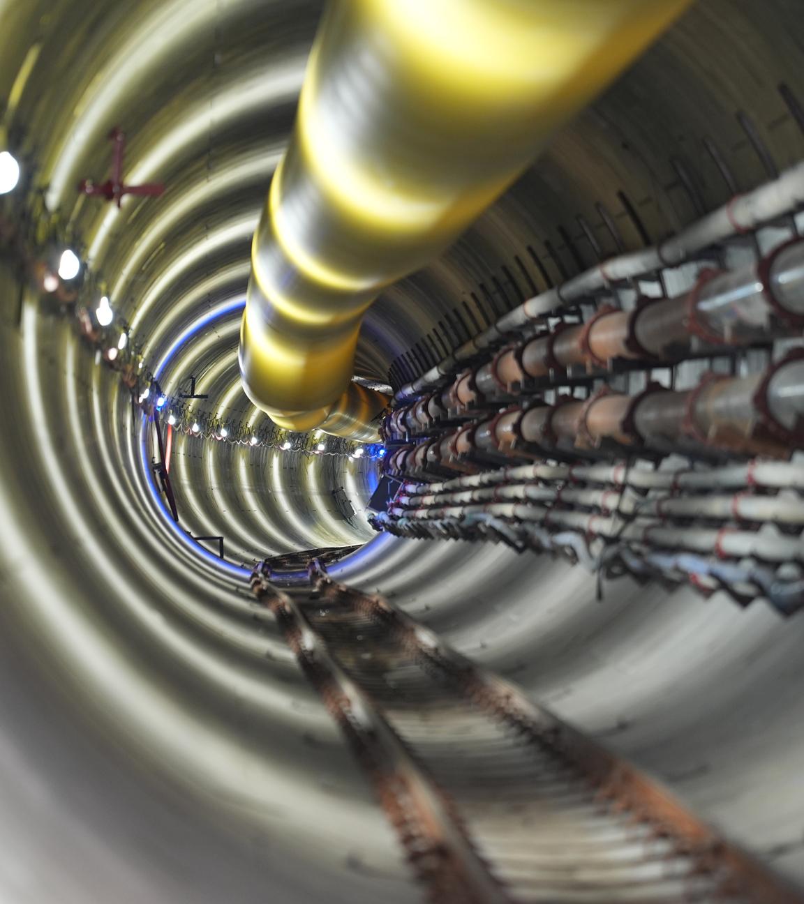 Blick in die Tunnelröhre einer Suedlink-Baustelle.