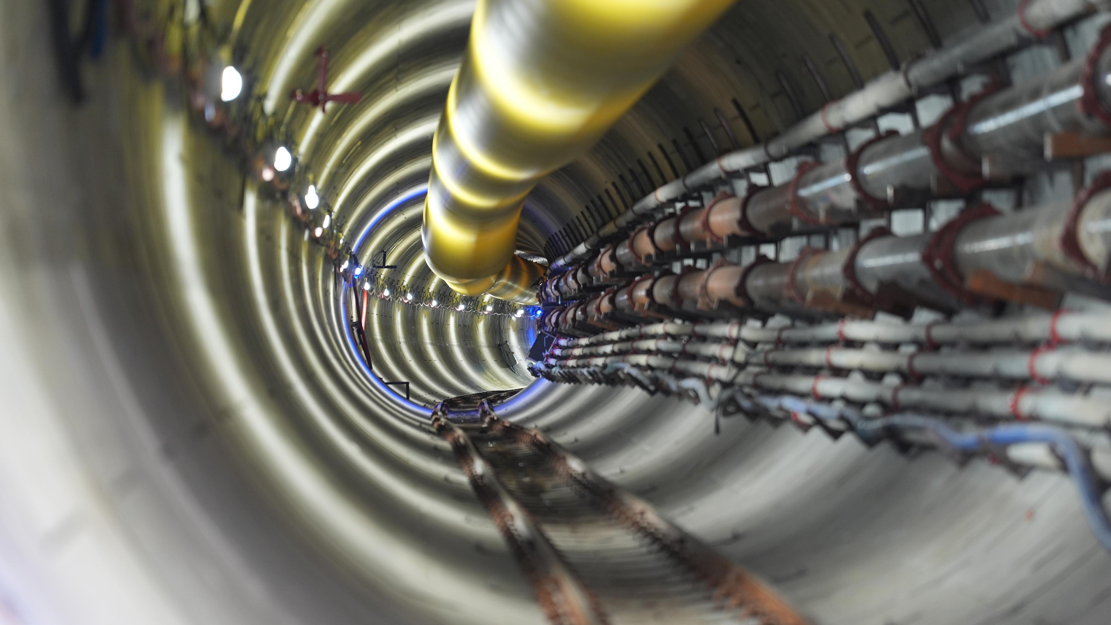 Blick in die Tunnelröhre einer Suedlink-Baustelle.