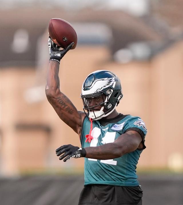 Philadelphia Eagles Wide Receiver A.J. Brown in Aktion