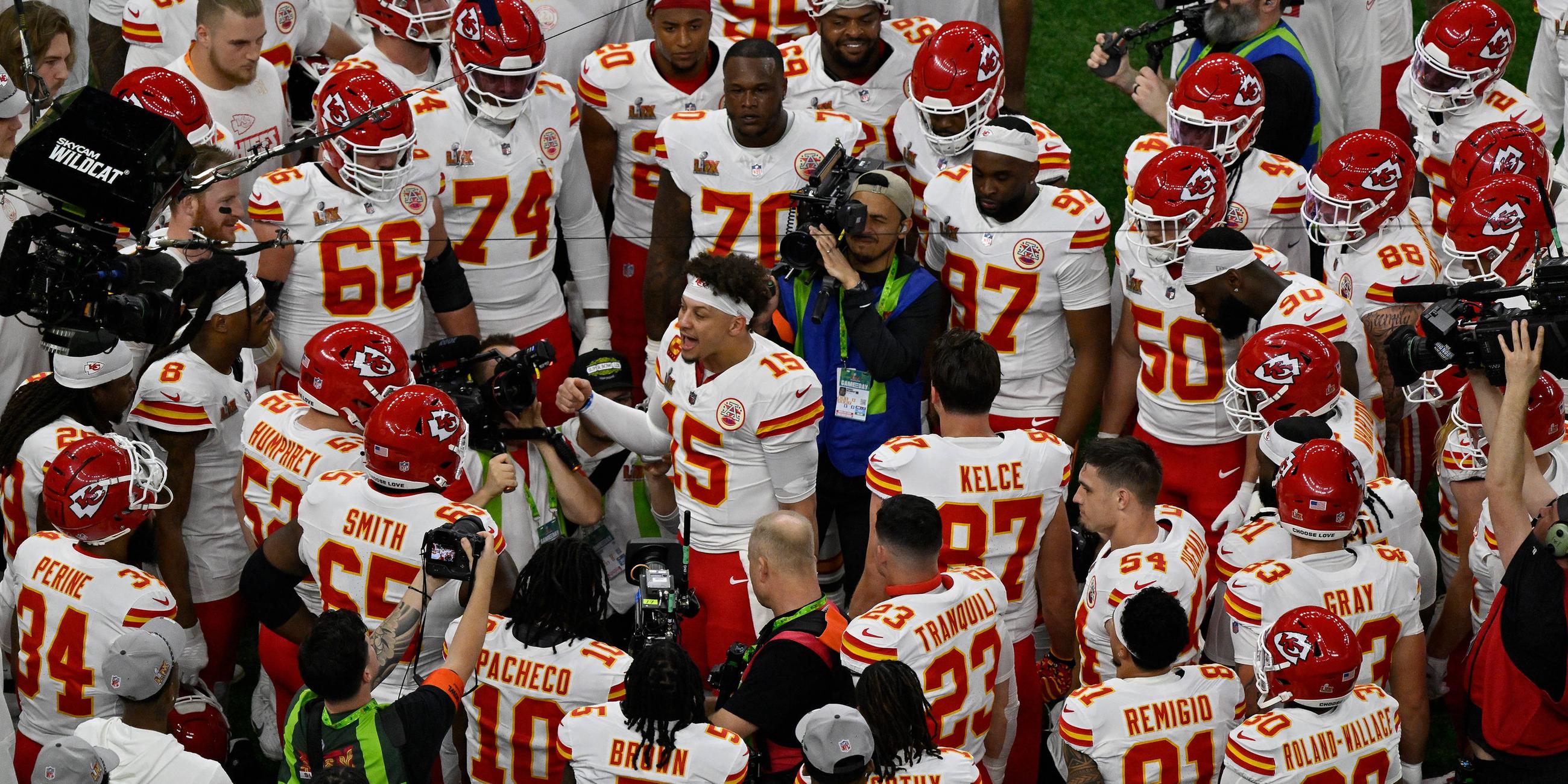 Patrick Mahomes schärt seines Kansas City Chiefs ein auf Super Bowl LIX