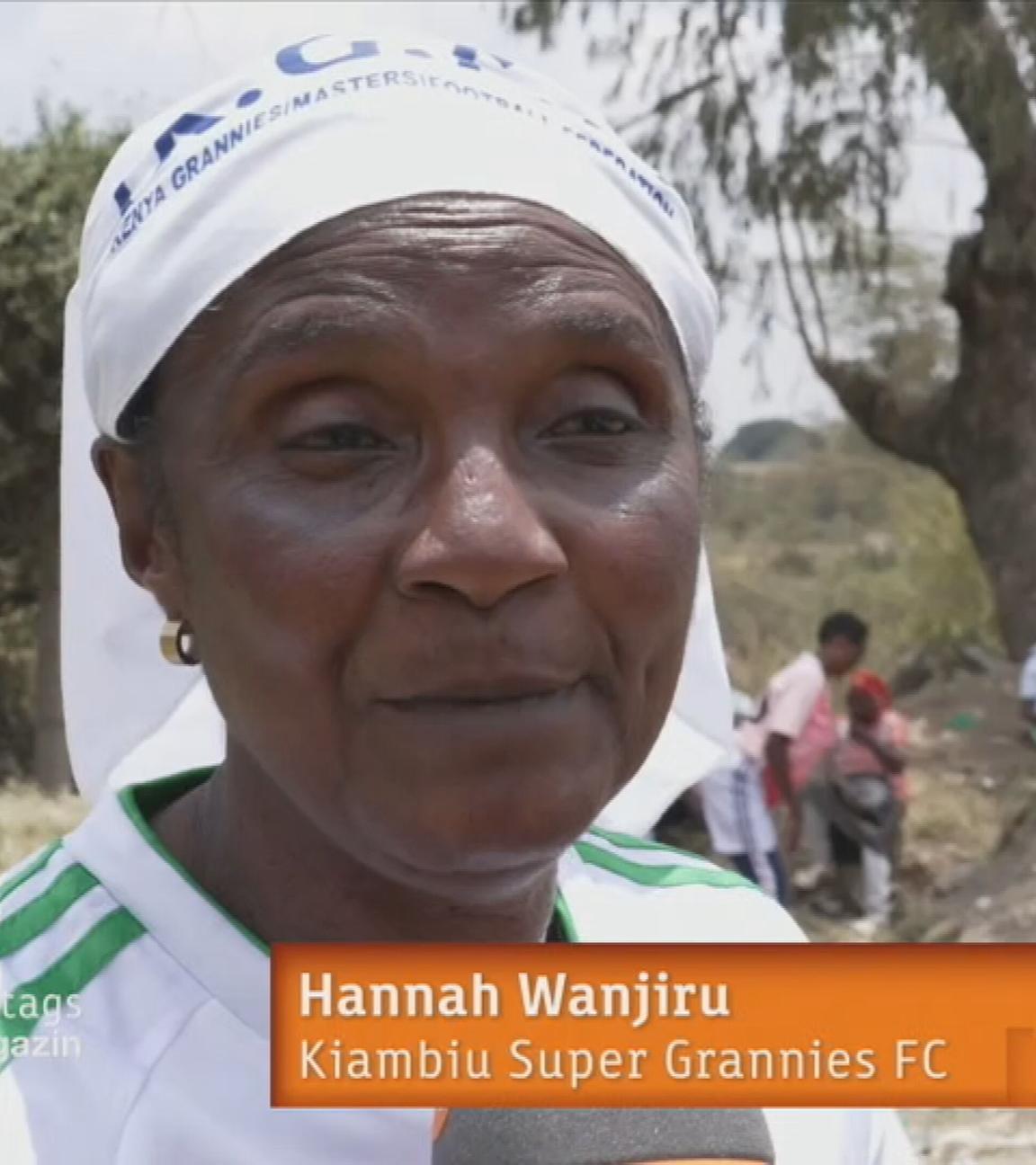 Hannah Wanjiru, Spielerin des Kiambu Super Grannies FC, erzählt von ihrer neuen Passion, dem Fußball.