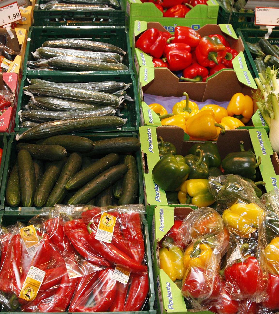 Gemüse im Supermarkt