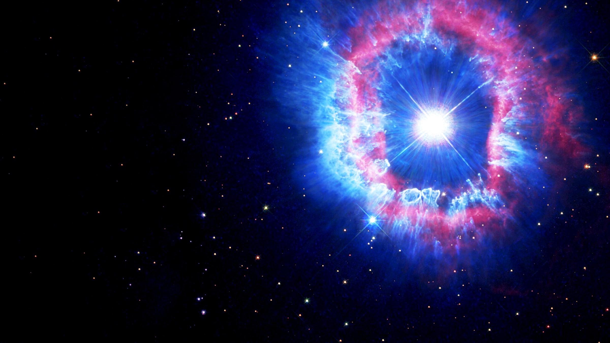 Explosion eines Sterns bei einer Supernova