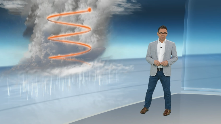 Virtuelles Studio, 3D-Grafik, Gewitterzelle, Özden Terli