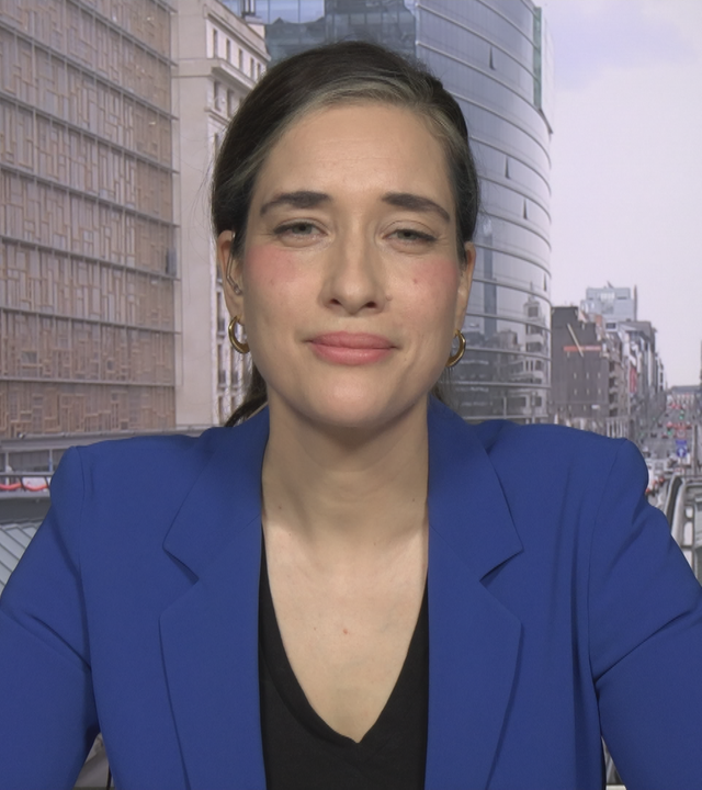 ZDF-Reporterin Scralett Sternberg in Brüssel