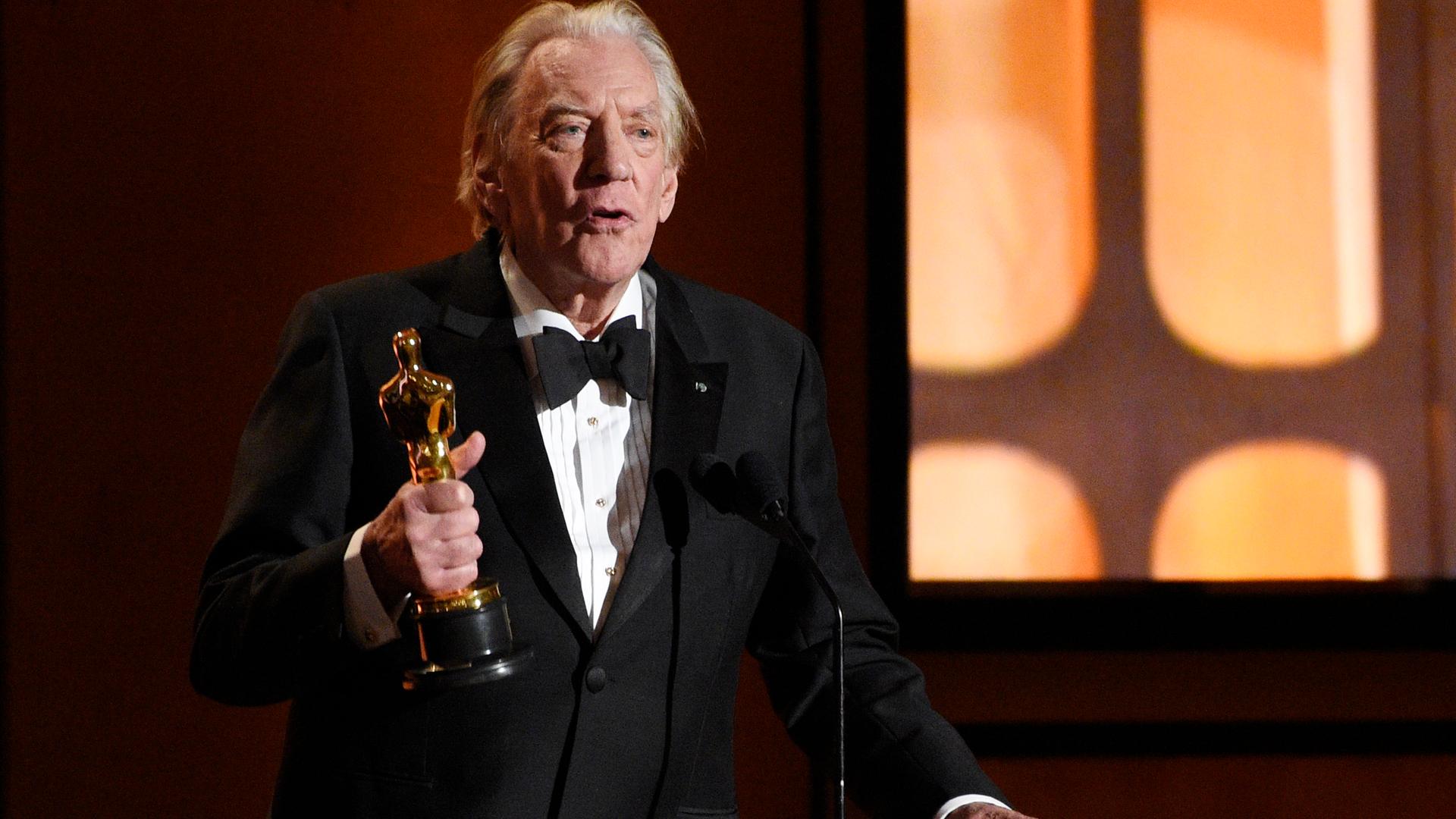 Schauspieler Donald Sutherland mit Ehrenoscar