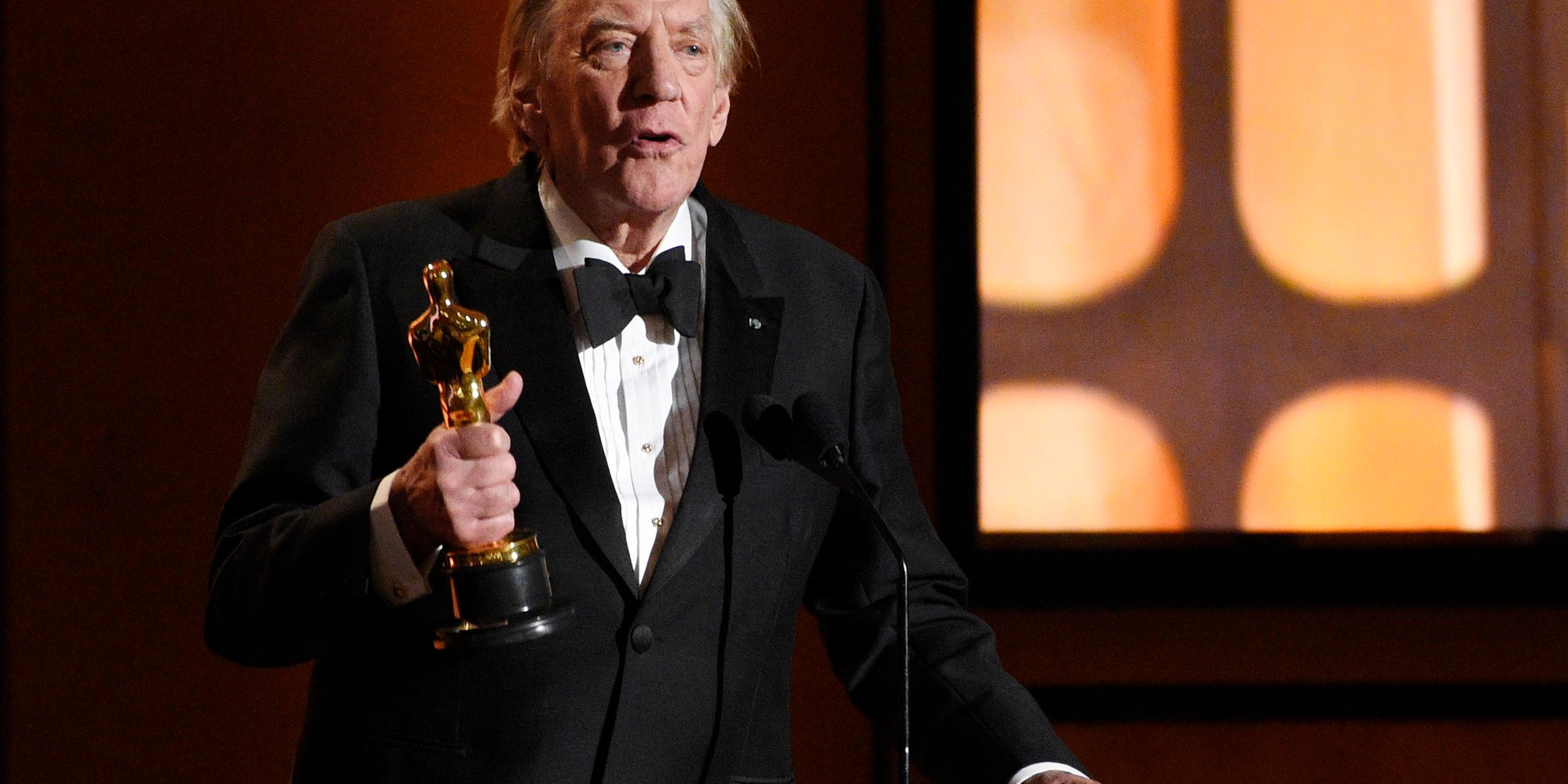 Schauspieler Donald Sutherland mit Ehrenoscar