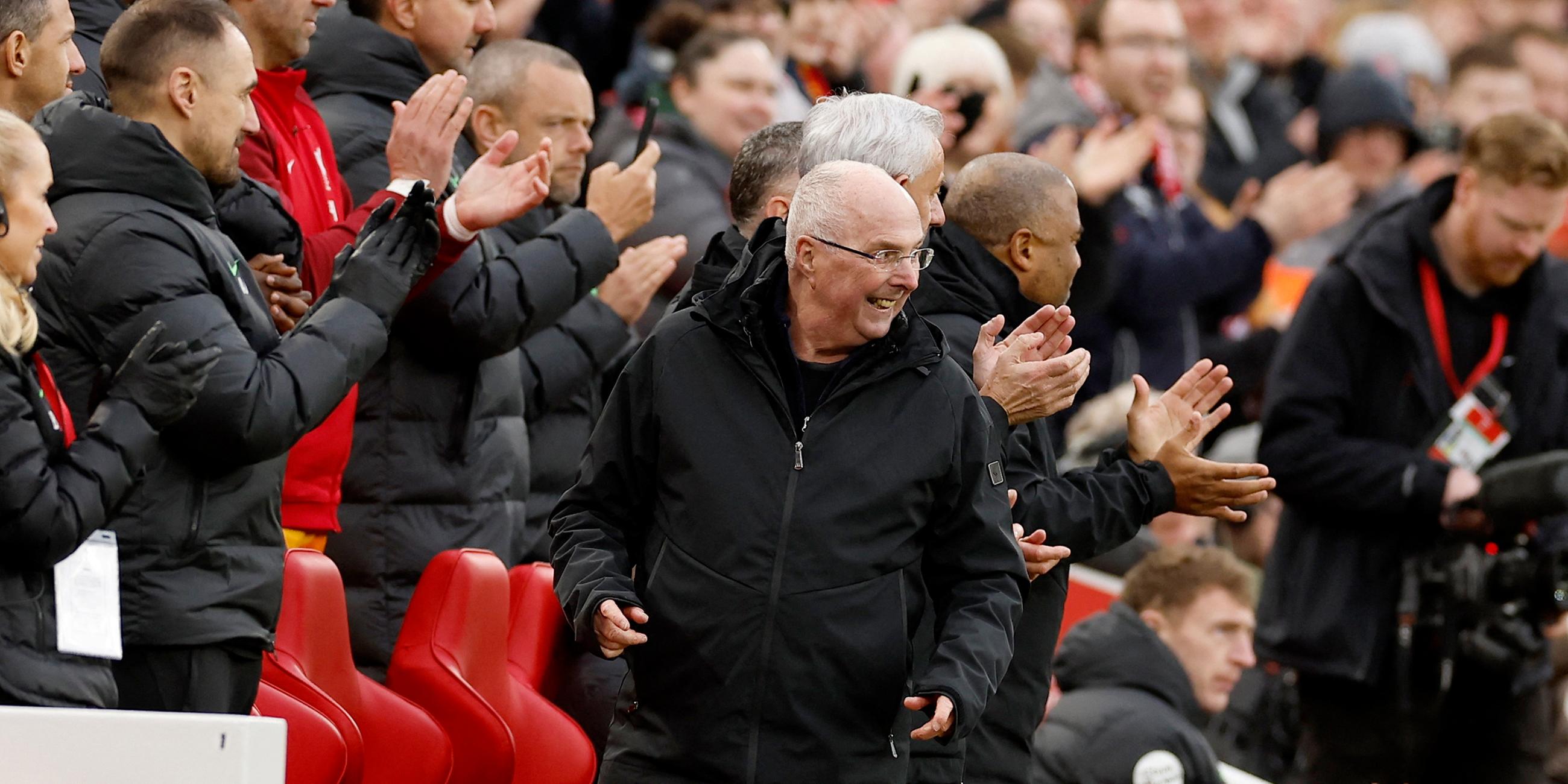 Sven-Goran Eriksson während des Spiels zwischen den Liverpool Legends und den Ajax Legends.