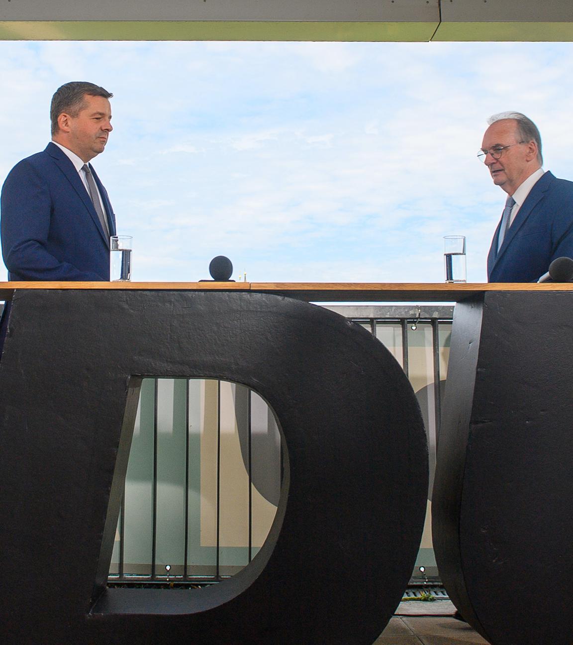 Sven Schulze und Reiner Haseloff