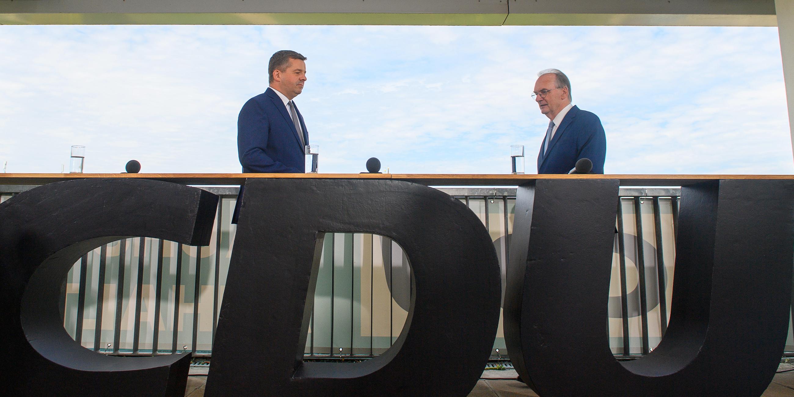 Sven Schulze und Reiner Haseloff