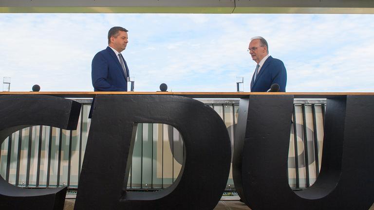 Sven Schulze und Reiner Haseloff