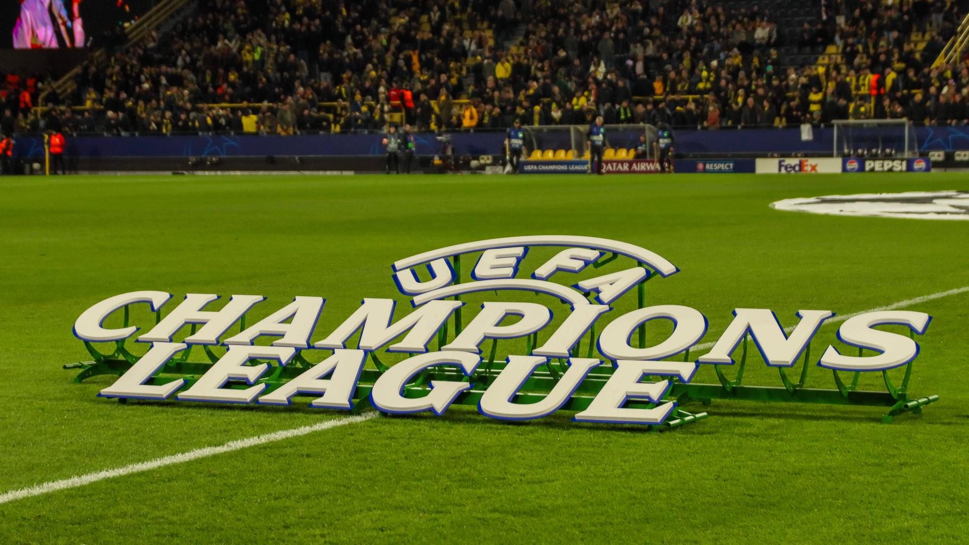 Schriftzug UEFA Campions League