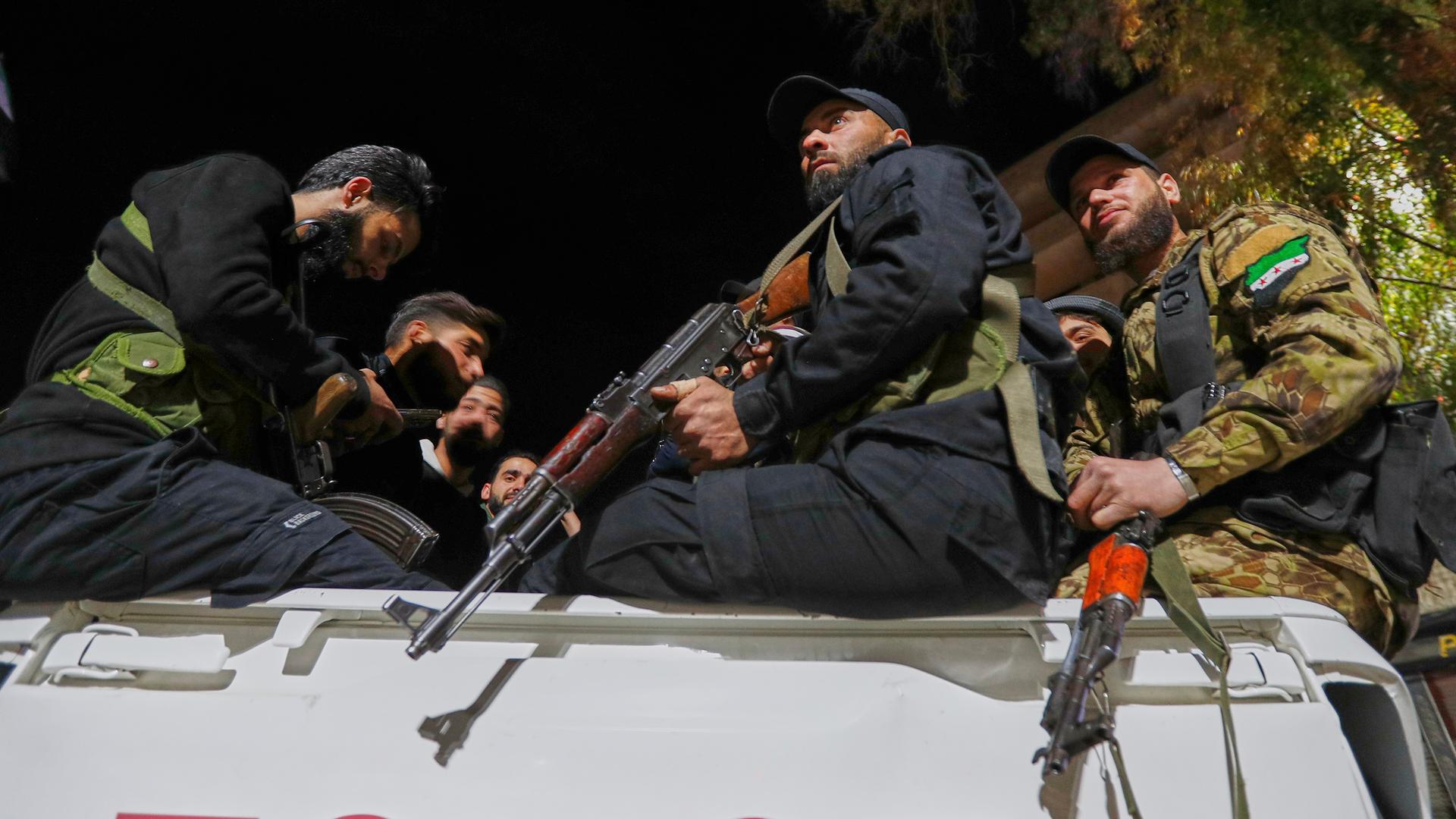 Syrische Sicherheitskräfte in Jaramana, Damaskus