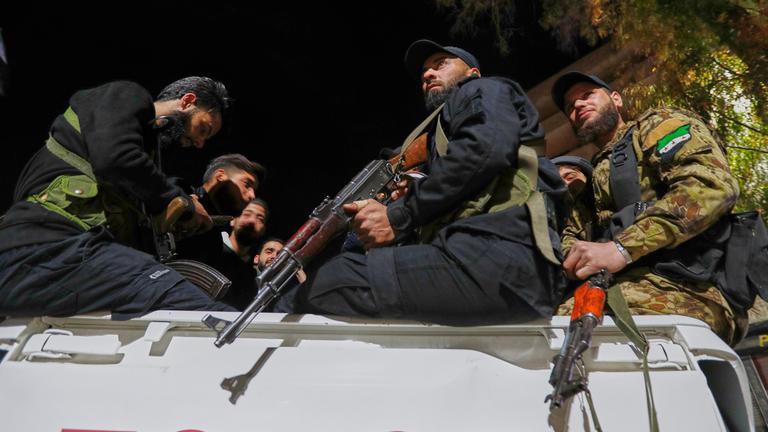 Syrische Sicherheitskräfte in Jaramana, Damaskus