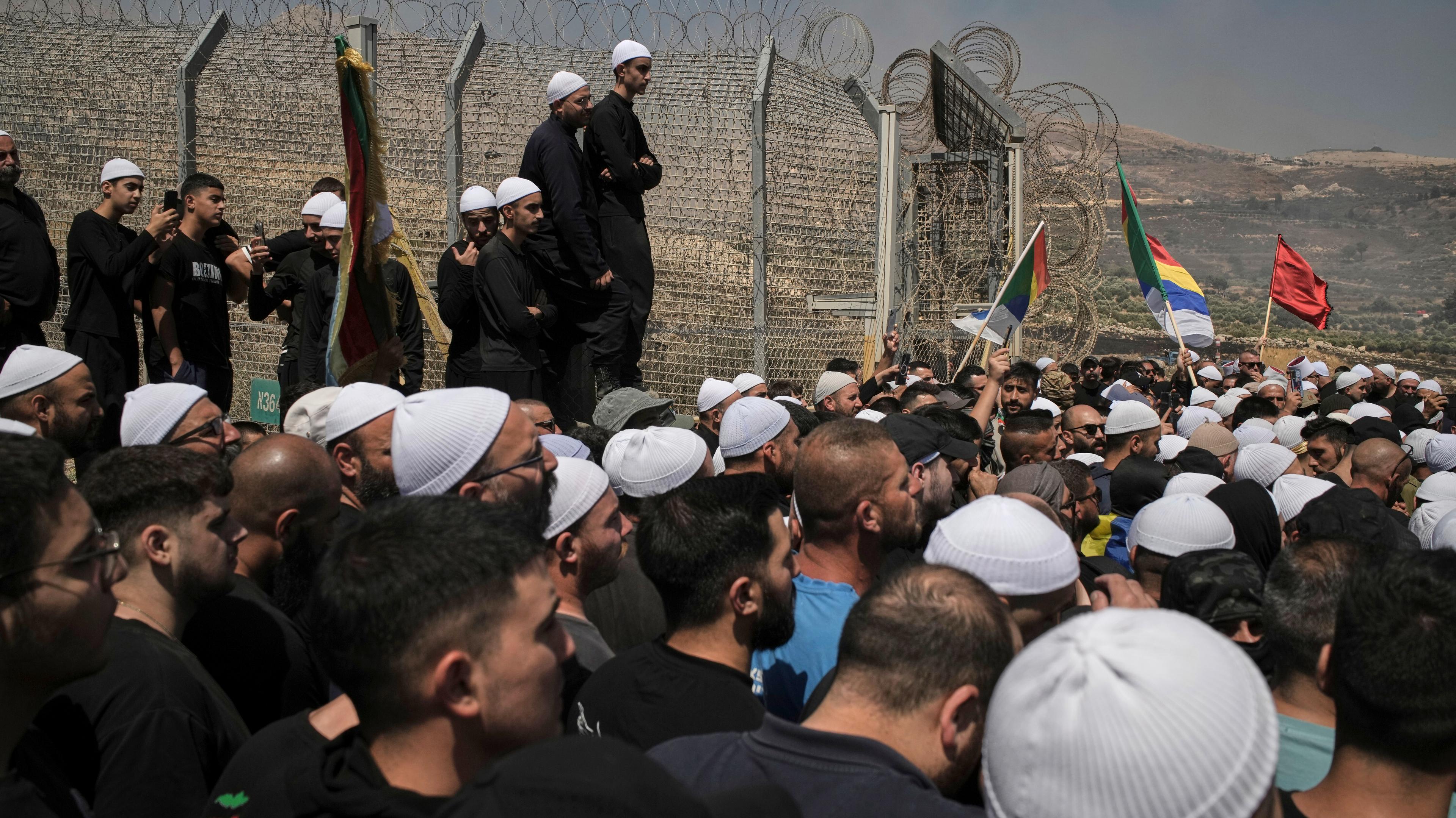 Syrische Drusen an Grenze zu Israel