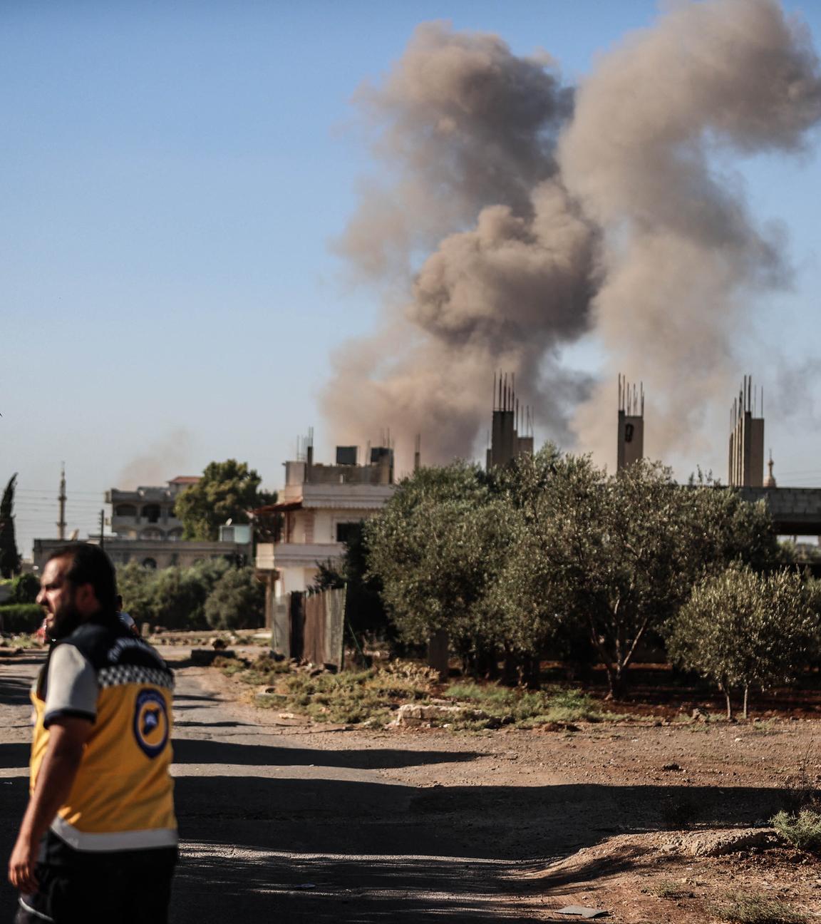 Smoke rises after Israeli warplanes launched airstrikes targeting southern Syrias Suwayda governorate and Daraa in the countrys southwest, on July 15, 2025.