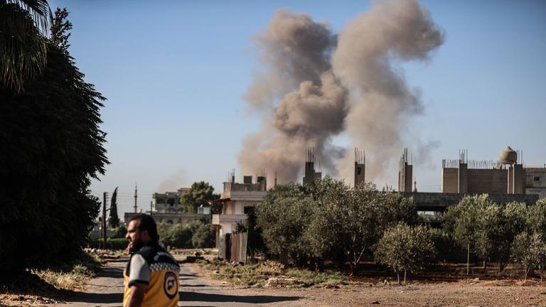 Smoke rises after Israeli warplanes launched airstrikes targeting southern Syrias Suwayda governorate and Daraa in the countrys southwest, on July 15, 2025.