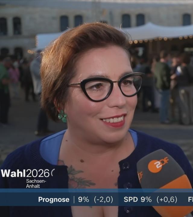 Susan Sziborra-Seidlitz von den Grünen mit einer Reaktion zur Landtagswahl in Sachsen-Anhalt.