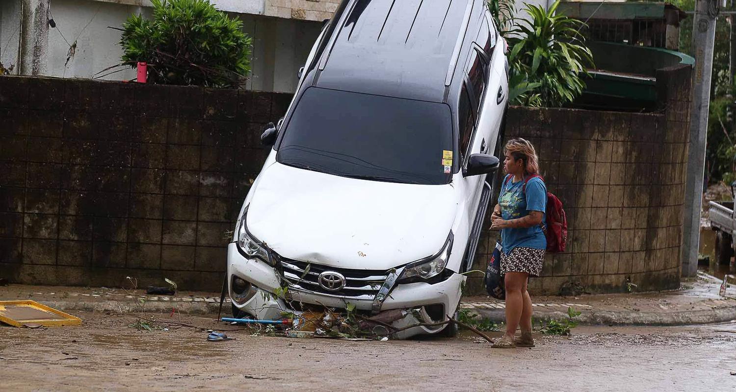 Folgen des Taifun Kalmaegi 