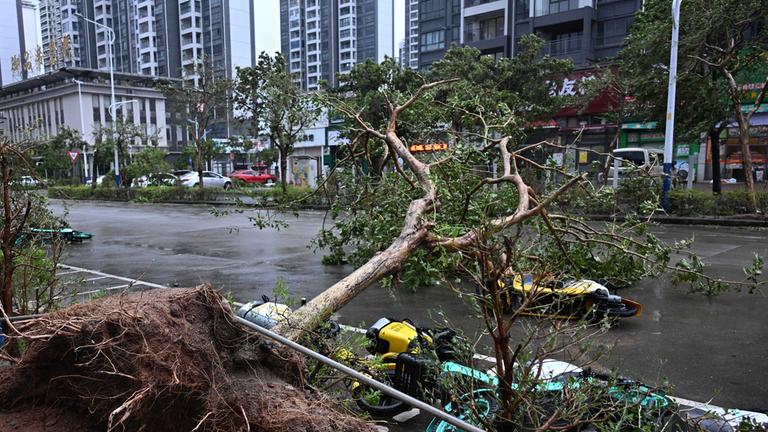 Zerstörungen durch den Taifun Ragasa