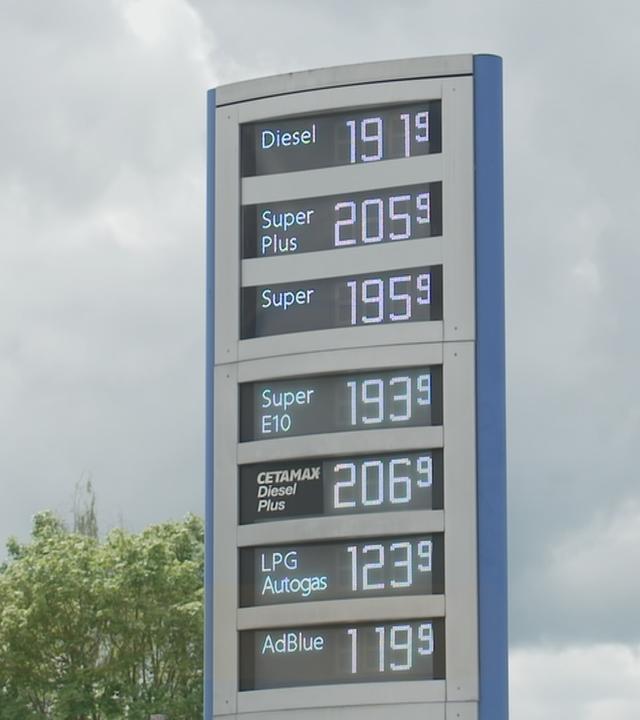 Spritpreisanzeige einer Tankstelle