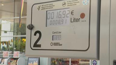 Tankanzeige an Tankstelle