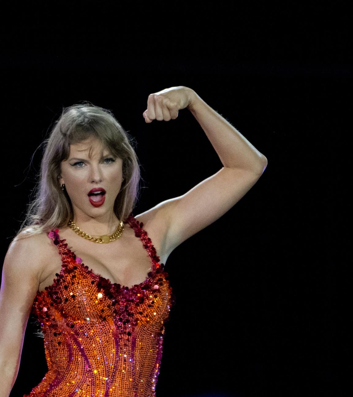 Sängerin Taylor Swift performt auf der Bühne in Miami, Florida.