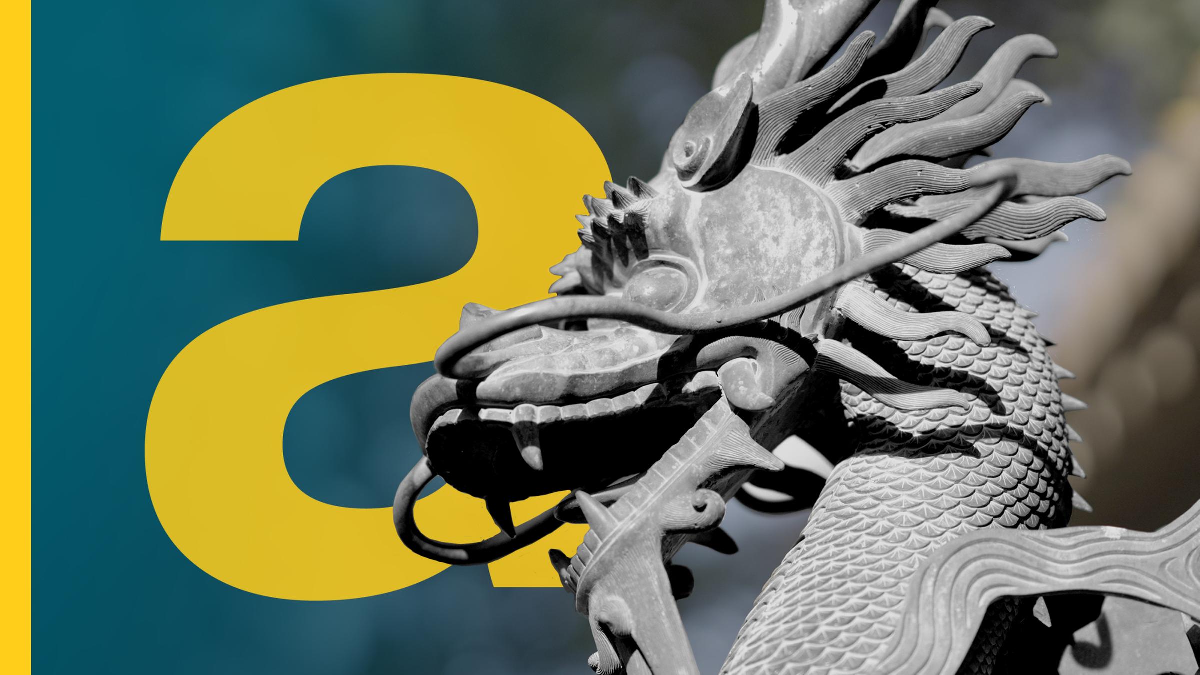 Auf dem Bild ist ein chinesischer Drache zu sehen.