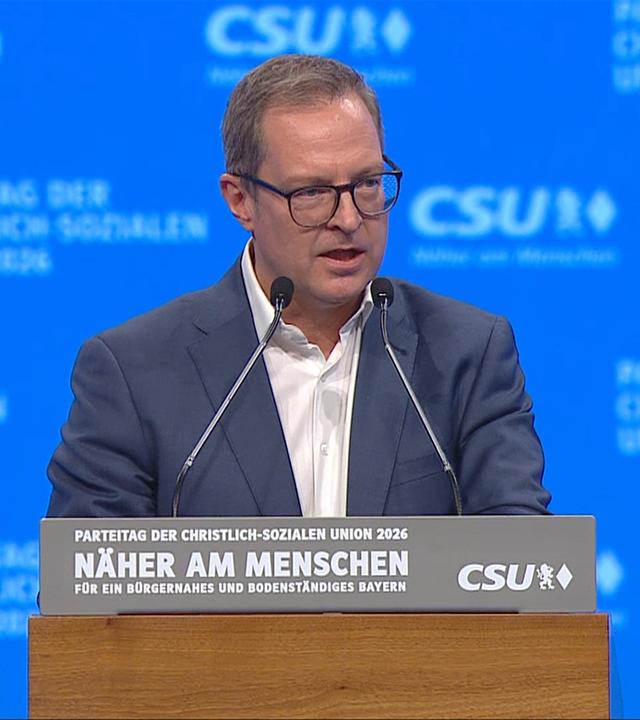 CSU-Parteitag: Generalsekretär Martin Huber stellt Leitantrag vor