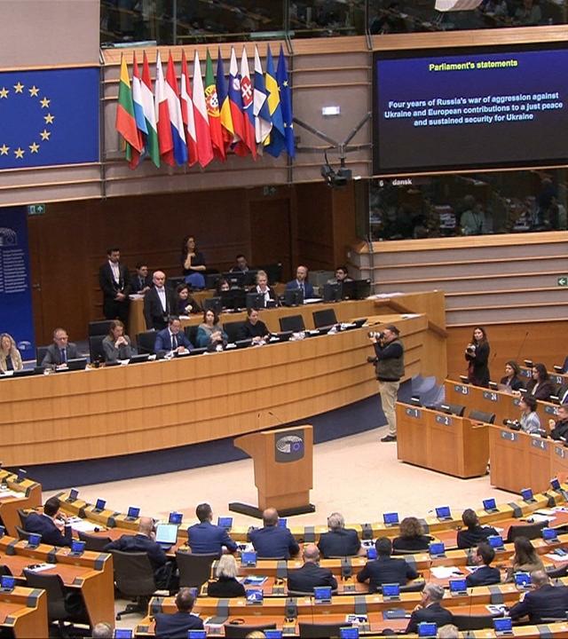 EU-Parlament zum Jahrestag des Angriffs auf die Ukraine
