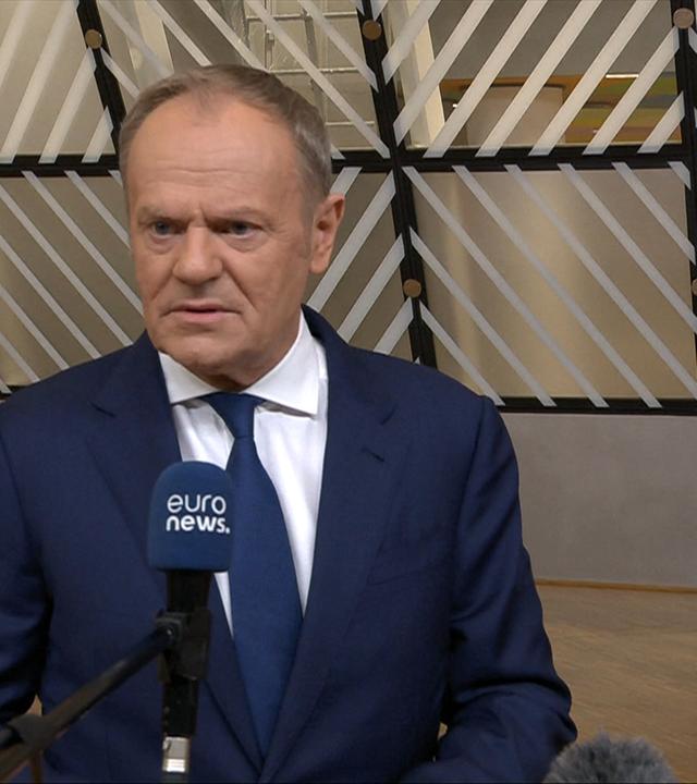 EU-Sondergipfel: Doorstep von Donald Tusk
