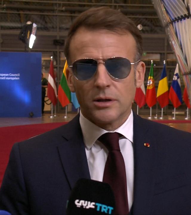 EU-Sondergipfel: Doorstep von Emmanuel Macron