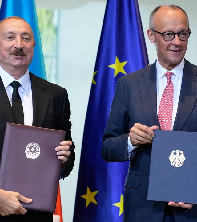 Friedrich Merz empfängt aserbaidschanischen Präsident Ilham Alijew