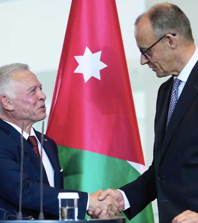Gaza-Hilfslieferungen: Merz empfängt König von Jordanien