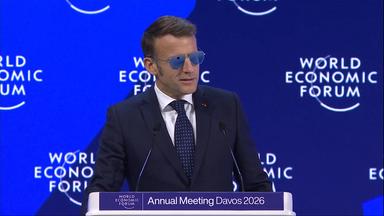 Macron beim Weltwirtschaftsforum in Davos