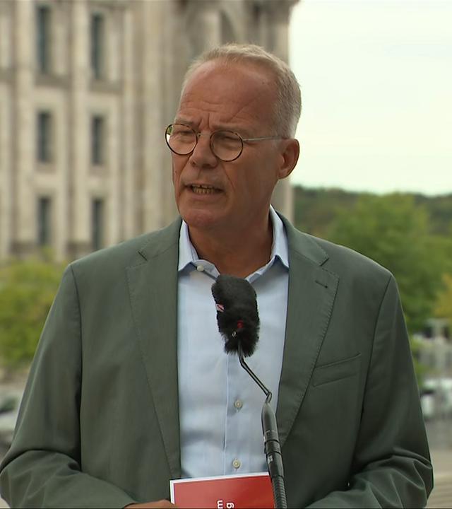 Matthias Miersch (Fraktionsvorsitzender) vor der SPD-Klausurtagung