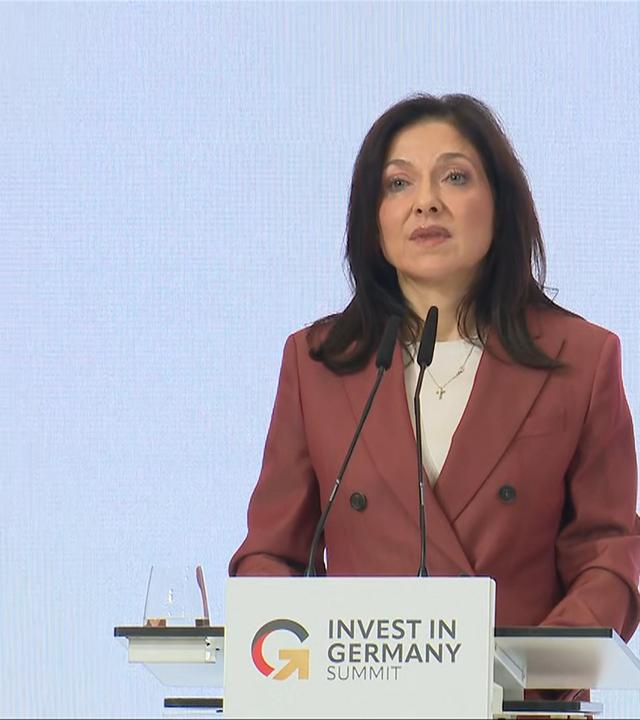 Merz, Reiche und Klingbeil beim "Invest in Germany Summit"