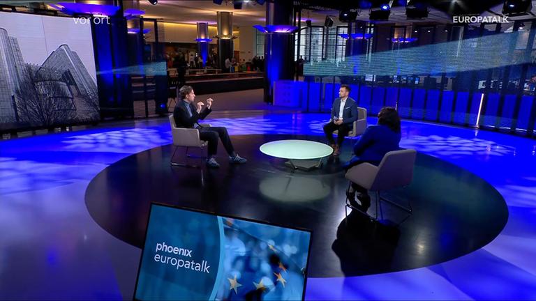 phoenix #europatalk mit Lena Düpont (EVP) und Damian Boeselager (Volt/EfA)